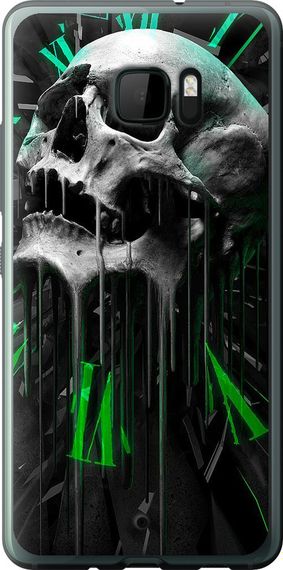 Чехол на HTC U Ultra Череп-часы "4100u-833-17620"