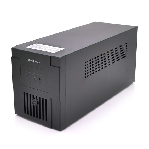 ДБЖ Qoltec QLT1200 (720W) Proxima-L, LED, AVR, 3st, 2xSCHUKO socket, 2x12V7Ah, metal Case