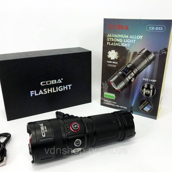 Потужний ручний ліхтар повербанк, Ліхтар військовий зсу LED потужний на вулицю NW-10 | Зображення 6