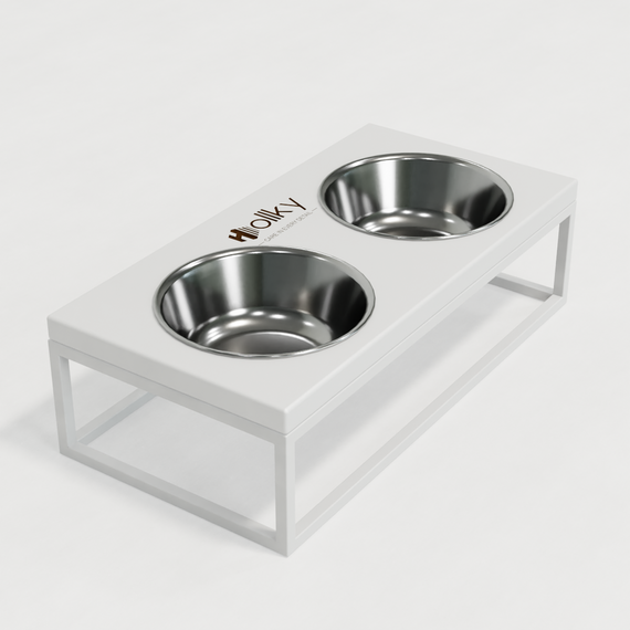 Миски на підставці для середніх собак та великих котів Hollky Base M (2 × 0,95 л) BM-422110-WHWH | Зображення 7