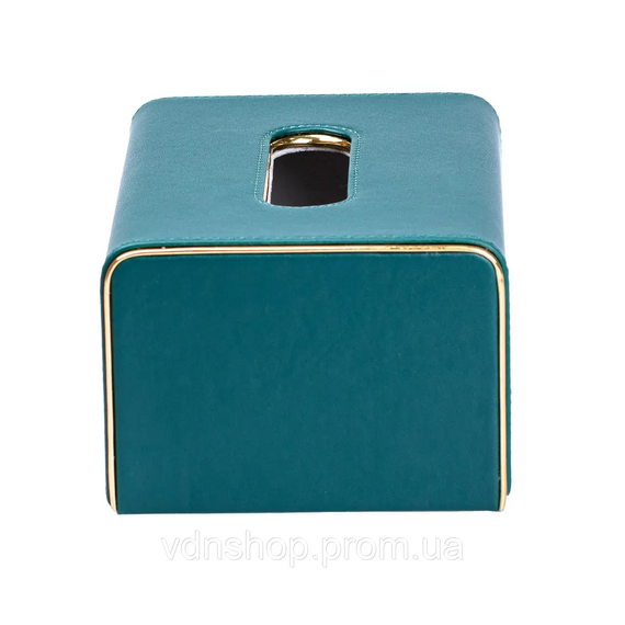 Серветниця з еко шкіри 21х13.5х9.5 см для серветок на стіл Зелений HP-3-208GR | Зображення 5