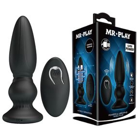 Анальный стимулятор с вибрацией и пультом ДУ - MR PLAY Super Power, BI-040086W-MR Sex Aura