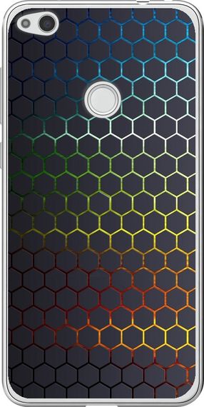 Чехол на Huawei P8 Lite (2017) Переливающиеся соты "498u-777-17620"
