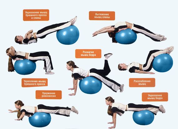 Фитбол 65 см, надувной мяч для фитнеса GYMBALL | Зображення 9