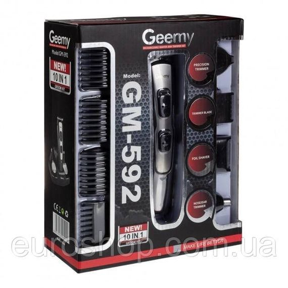 Тример Geemy GM-592 10 В 1 набір для стриження, тример машинка