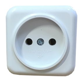 Розетка внешней установки 1-я б/з белая IP20 Lemur Ny95000981