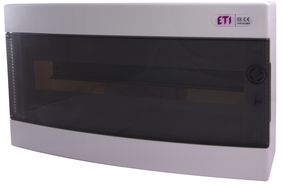 Щит пластиковый ETI ECT 18PT (наружный 1х18мод, дверь прозр, IP40) (1101002)