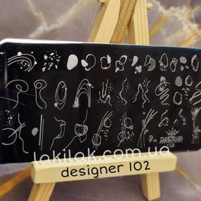 Пластина 102 для стемпінгу Designer Professional (12х6см)