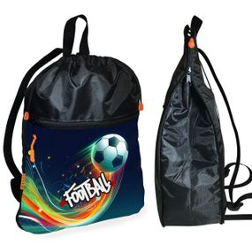 Рюкзак-мішок для школи з футбольним м'ячем дитяча сумка для взуття та спортивного одягу (01468)