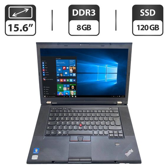 Ноутбук Lenovo ThinkPad T530i / 15.6" (1366x768) TN / Intel Core i5-3320M (2 (4) ядра по 2.6 - 3.3 GHz) / 8 GB DDR3 / 120 GB SSD / Intel HD Graphics 4000 / VGA б/в