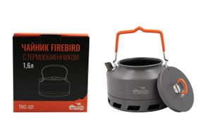 Чайник туристичний Tramp Firebird 1,6л з теплообмінником, Похідний чайник трамп великий, Чайник для походу та полювання