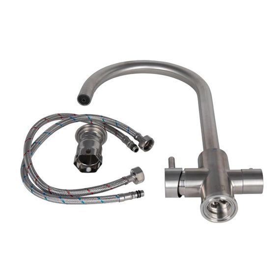 Змішувач для кухні Lidz Aria 24U-SFS, U-подібний з підключенням фільтра | Зображення 2