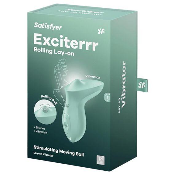 Вибратор для клитора с жемчужной стимуляцией Satisfyer Exciterrr Mint, 2 независимых мотора sexstyle | Зображення 5