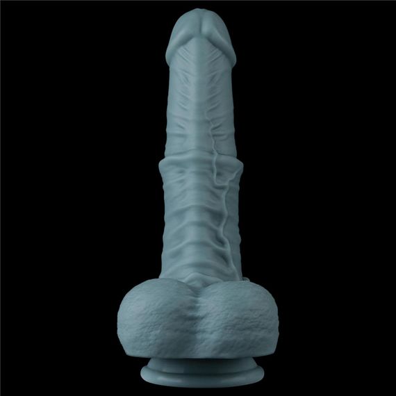 Реалістичний вібратор - Rechargeable Thrusting and Vibrating Silicone Dildo 11" Blue Sex Aura | Зображення 5