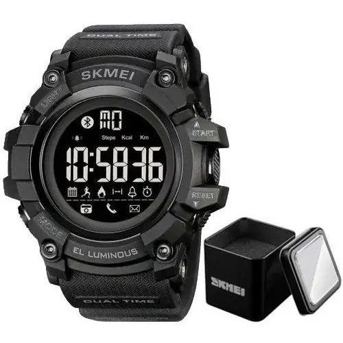 Годинник наручний чоловічий SKMEI 2053BK BLUETOOTH, BLACK. CF-294 Колір: чорний | Зображення 1