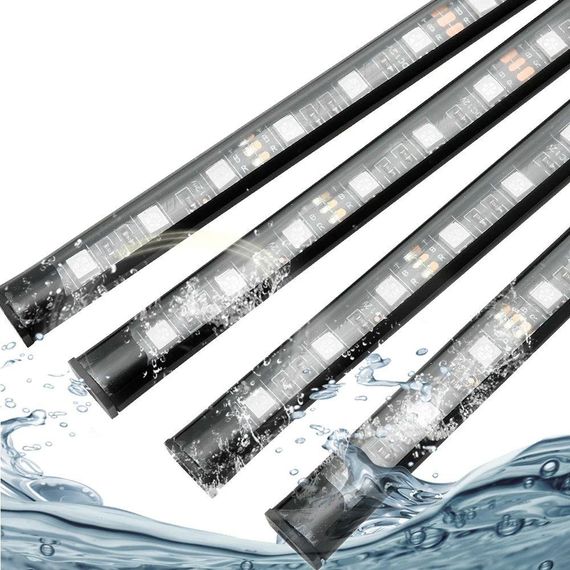 Світлодіодна RGB підсвітка в авто з пультом та світломузикою, HR-01678 / Кольорове підсвічування салону автомобіля | Зображення 3