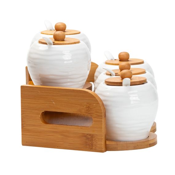 Набір банок для сипучих продуктів з 5 штук по 250 мл порцелянаовий HP1253 HP1253 | Зображення 4