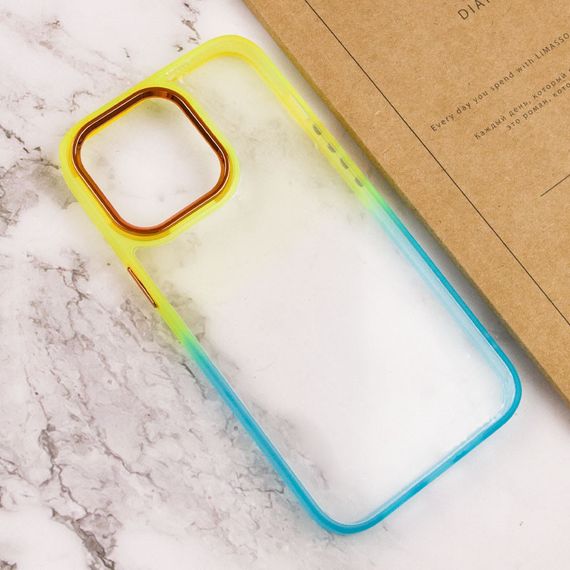 Чохол TPU+PC Fresh sip series для Apple iPhone 13 Pro (6.1") Бірюзовий / Помаранчевий | Зображення 2