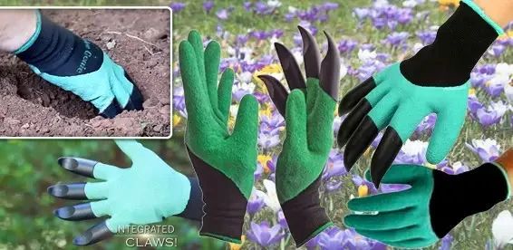Садовые перчатки Garden genie gloves с 4 наконечниками для рытья земли | Зображення 8