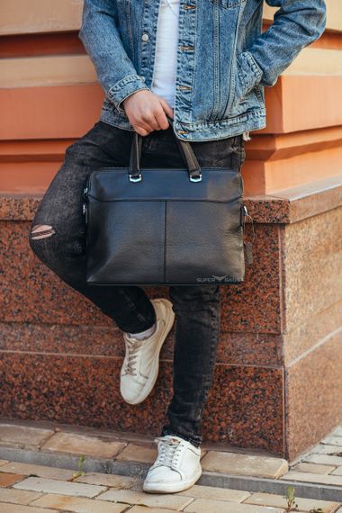 Офісна чоловіча сумка для документів Tiding Bag N15419 чорна | Зображення 4