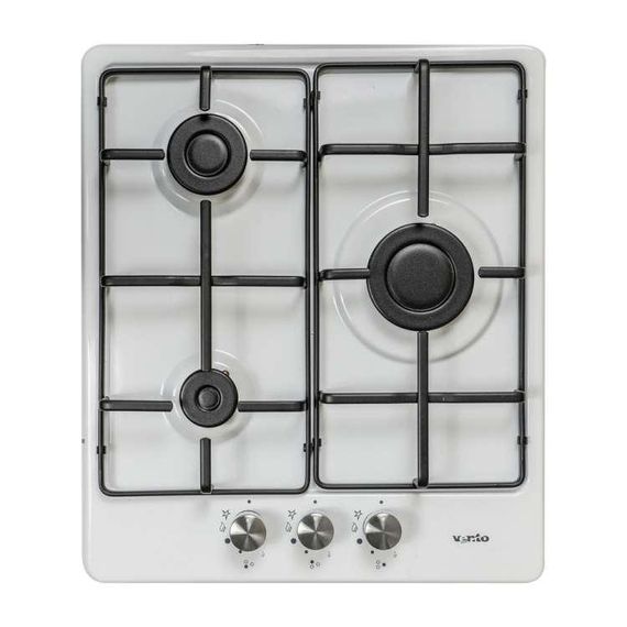 Газовая поверхность 3 конфорки Ventolux HG430-B3 S (WH) белая эмаль | Зображення 2