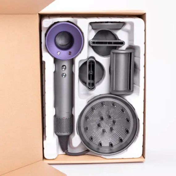 Фен стайлер для волос 5 в 1 Supersonic Premium 1600Вт 5 насадок 3 режима скорости с ионизацией Фиолетовый PH770V | Зображення 5