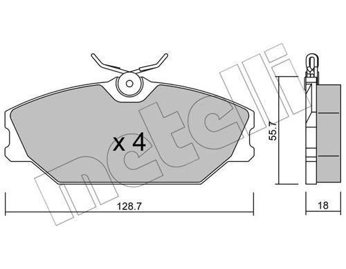 Колодки тормозные передние Renault Clio II 00-09 Laguna 93-01 Megane Scenic Safrane 96-03 22-0142-2 | Зображення 1