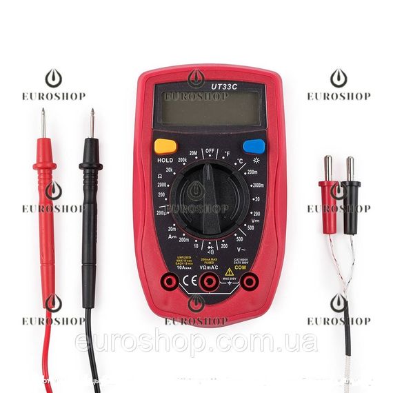 Мультиметр цифровой Digital Multimeter DT 33 C, термопара, подсветка, звуковая прозвонка