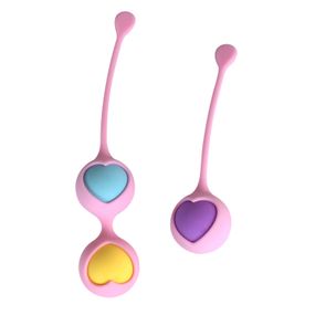 Вагинальные шарики Wooomy Love Pearls, Різнокольоровий