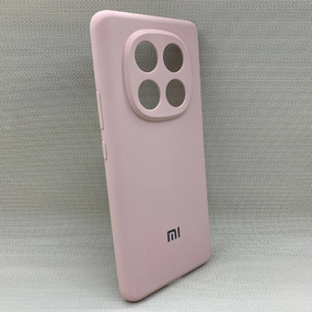 Чехол с логотипом для Xiaomi Redmi Note 14 Pro 5G | Противоударный | Soft Touch | Пудровый
