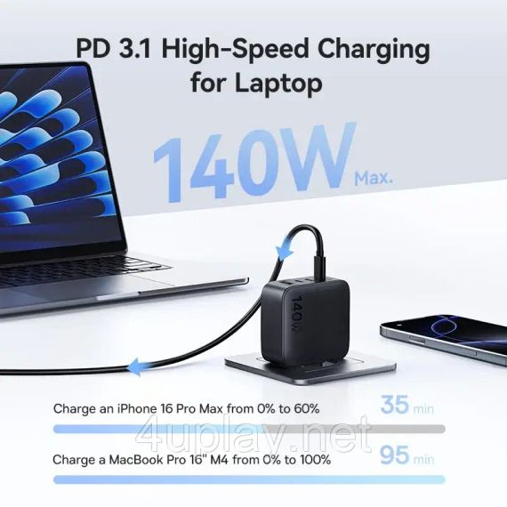 Зарядное устройство Baseus EnerFill FH11 GaN E0121J Black | Зображення 1