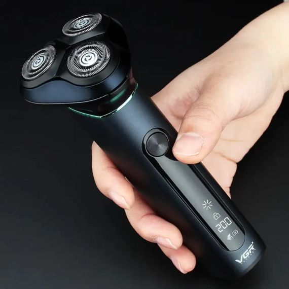Аккумуляторная электробритва водонепроницаемая, от USB, VGR V-310, Черная / Беспроводная бритва электрическая | Зображення 2