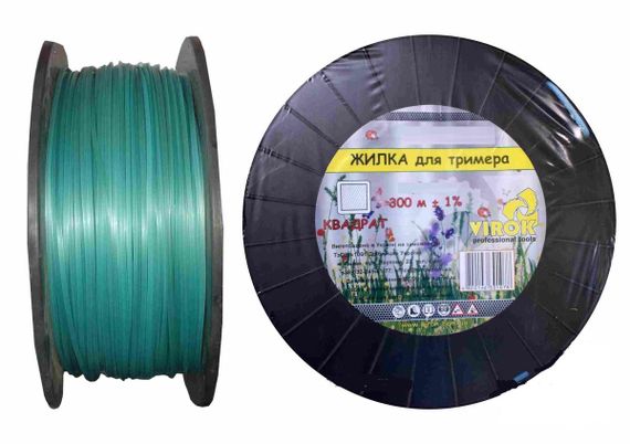Жилка для тримера "КВАДРАТ" TM VIROK : Ø= 2.4 мм, l= 400 м (бобіна) VR-10V010