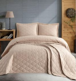 Покривало Zeron 127706 Туреччина 240х260  Бавовна Бежевий