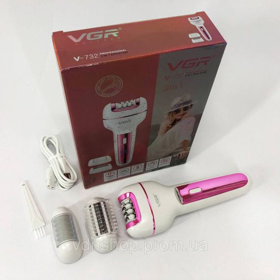 Жіночий багатофункціональний епілятор з насадками, Пілінг для педикюру для ніг Епілятор зони пахв LT-38 | Зображення 8