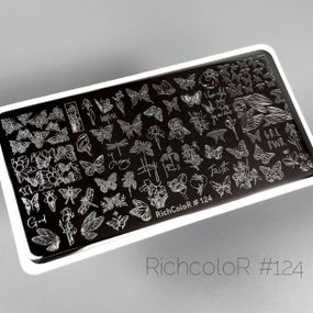Пластина 124 для стемпінгу RichColor (12х6см)