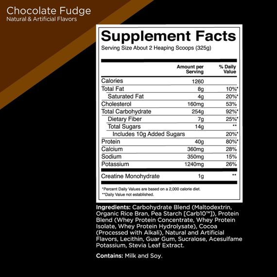 Гейнер Rule One Mass Gainer 2.6 kg (Chocolate Fudge) | Зображення 1