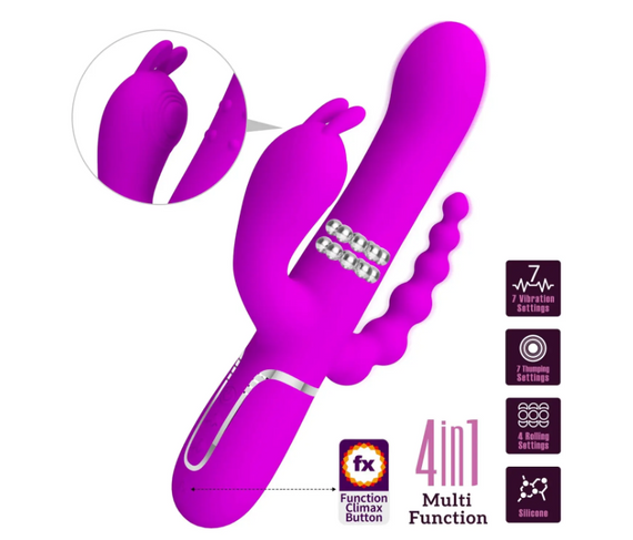 Вібромасажер з анальним і кліторальним стимулятором Pretty Love — Cammy Purple Twinkled Tenderness sexstyle | Зображення 6