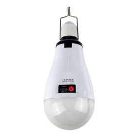 Лампа світлодіодна LED Е27 15W 4000K акумуляторна холодний білий