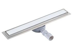 Лінійний трап Qtap Scorpio Tile600 із нержавіючої сталі, під плитку (поворотний сифон/сухий затвор) QTSCOTILE600