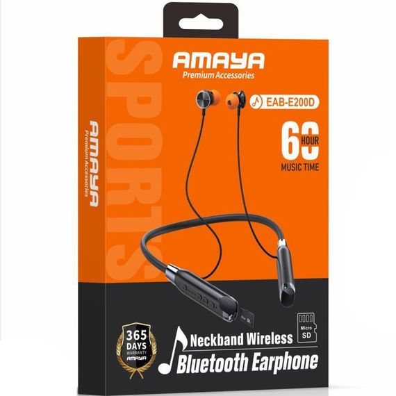 Bluetooth Навушники Amaya EAB-E200D Sports headphones Black | Зображення 1