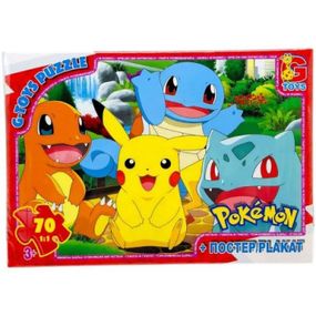 Детский пазл "Покемоны" PM03 постер, 70 элементов