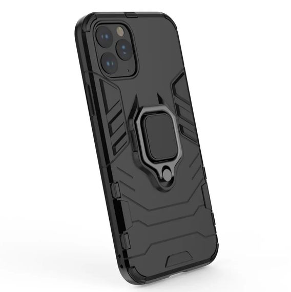 Чехол бампер Primolux Ring Armor для Apple iPhone 12 / 12 Pro - Black | Зображення 1