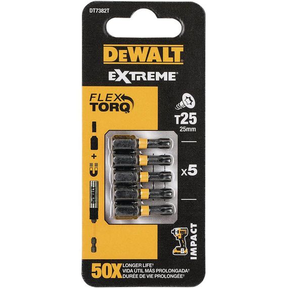 Набір біт Т25 DeWALT DT7382T