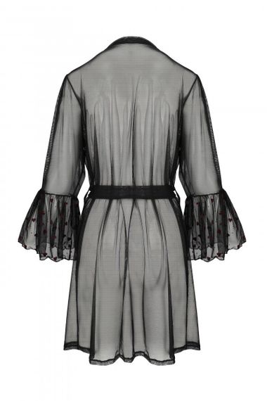 Воздушный пеньюар Passion LOVELIA PEIGNOIR S/M Черный | Зображення 5