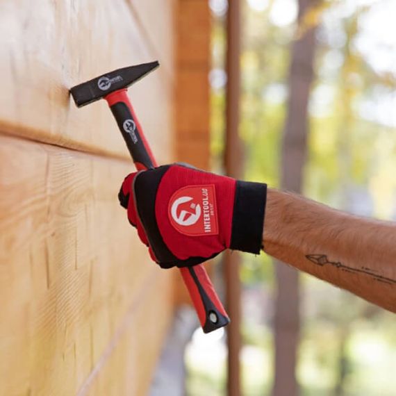 Молоток 300 г.ручка з фібергласу INTERTOOL HT-0203 | Зображення 2