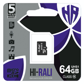 Карта Памяти Hi-Rali MicroSDXC 64gb UHS-1 10 Class