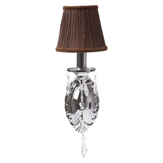 Бра настенное накладное в спальню хрустальное с абажуром классическое BCL-300W/1 | Зображення 2