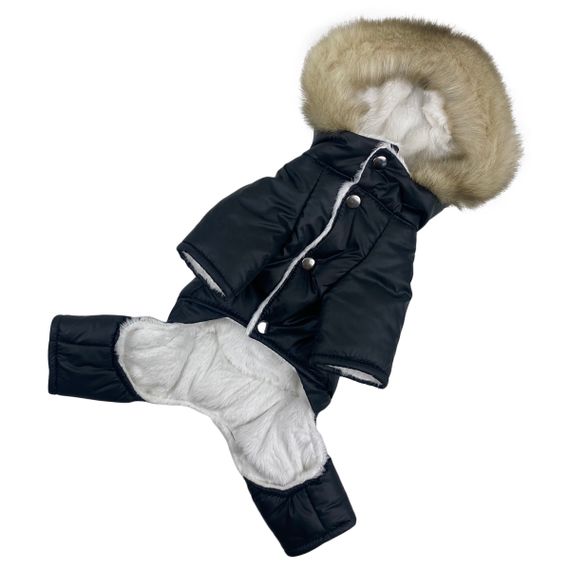 Зимовий комбінезон на хутрі Dogs Bomba чорний AM-5 | Зображення 1