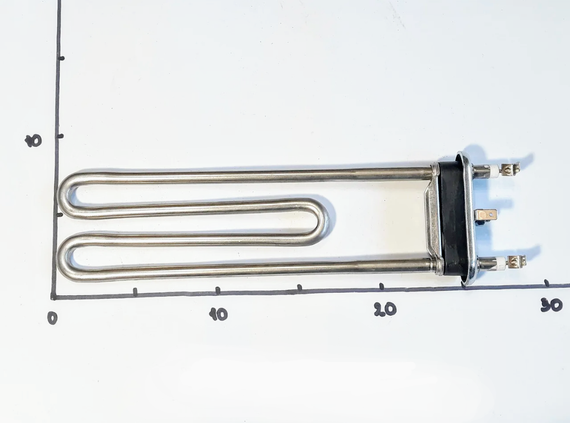 Тэн 2050W L-245 для стиральной машины Whirlpool с отверстием под термодатчик (Kawai Китай) | Зображення 1